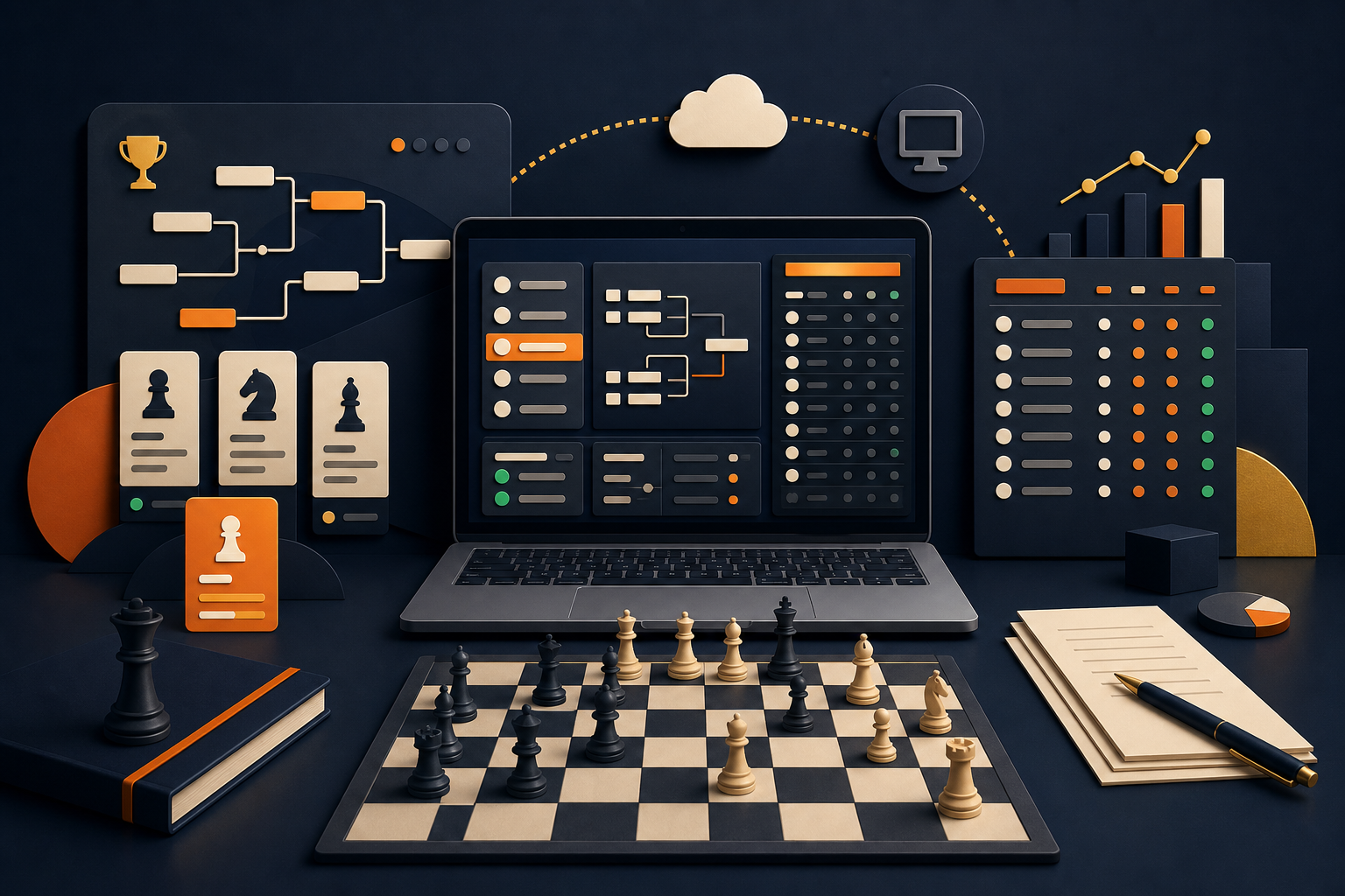Organizer dashboard overview on my.chesspairings.org